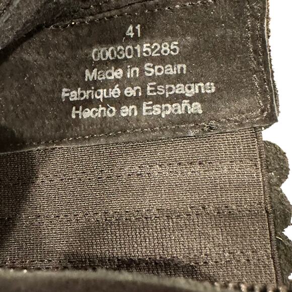 Free People James Chelsea Black Leather Ankle Boots Block Heel Platform Size 10 - Picture 10 of 13